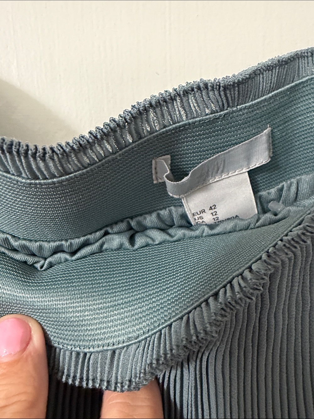 H&M Dusty Blue Pleated Circle Skirt - Picture 6 of 7